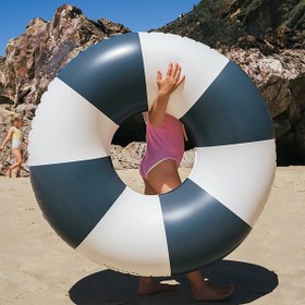 Resim Sunnylife | Siyah Çizgili Şişme Havuz Simidi 