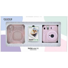 Resim Fujifilm Instax Mini 12 Yeşil Fotoğraf Makinesi - 10'lu Film ve Pleksi Kılıf Bundle Box 