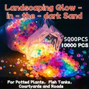 Resim 10000 adet/5000 adet Karanlıkta Parlayan Reçine Kum, 3-5mm Sukulentler için Işıltılı Taşlar, Akvaryumlar, Bonsai, Bahçe Süslemeleri, Minyatür Peyzajlar, Yolu Dekorasyonu 