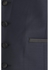 Resim Efor Slim Fit Saten Biyeli Lacivert Damatlık Smokin Yelek Y 120 Lacivert 