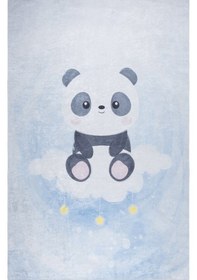 Resim Bianca Vl Eco Dijital Baskı Makinada Yıkanabilir Kaymaz Taban Dekoratif Çocuk Odası Halısı 2776 Mavi 