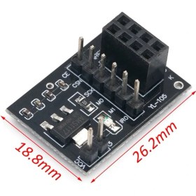 Resim Mingjin Shop 1 Soket Stili NRF24L01 + Kablosuz Veri Iletim Modülü 2.4g NRF24L01 Yükseltme Sürümü 2mbits NRF24L01 Soket Adaptör Plakası Kurulu (Yurt Dışından) 