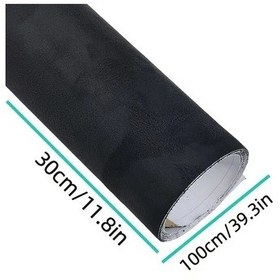 Resim Topshop1 Araç İçi Dekorasyon İçin Kendinden Yapışkanlı Kadife Çıkartma, 300x100cm Siyah 