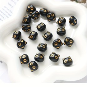 Resim 30 Adet Sevimli Kedi Başlı Boncuk - Parlak Siyah & Altın Renk Hayvan Boncukları, DIY Takı Yapımı, El Yapımı Küpeler, Kolye, Bilezikler, Anahtarlık Aksesuarları, Oyunbaz Tasarım, Yaratıcı Aksesuarlar, Şık Ürünler, Pürüzsüz Yüzey, El Sanatları Tutkunları İçin 