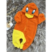 Resim Minizade Welsoft Peluş Unisex Fermuarlı Kışlık Ördek Bebek Uyku Tulumu 