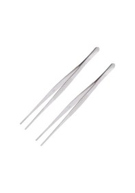 Resim 2x Hastane Ev Paslanmaz Çelik Düz Cımbız Forseps Kullanışlı Alet 9.6 İnç Uzun 