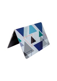 Resim Apple Uyumlu MacBook Air Kılıf 13.6 İnç M2-m3 Tangram01nl Touchıd'li Air M2-m3 13.6" A2681 A3113 İle Lacivert Mavi 