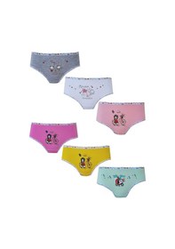 Resim Hepsine Rakip Tutku 6lı Kız Çocuk Baskılı Renkli Külot Likralı Slip Karışık 