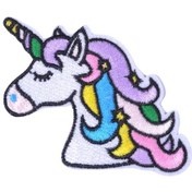 Resim Aplike Ütü İle Yapışan Unicorn At Beyaz Karışık Arma 6x3 cm 