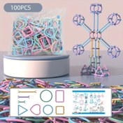 Resim 100 adet Çubuklar, Yapı Blokları, İçler, Montaj, Eğitici Oyuncaklar, Kendin Yap Yapı, Bulmaca, 3D Üç Boyutlu, Cadılar Bayramı/Şükran Günü/Noel Hediyesi 
