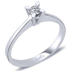 Resim Lova F Renk 0,13 Karat Pırlanta Tektaş Yüzük - IDL Sertifikalı 