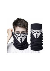 Resim Mey İthalat Vendetta Maskesi Desenli Baf Bandana Çok Amaçlı Yüz Boyunluk Bandana 4 No Siyah 