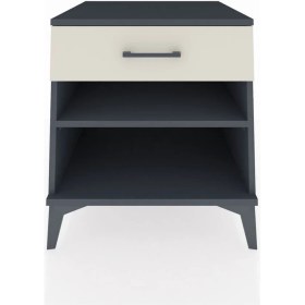 Resim Kronos Komodin Tek Raflı Tek Çekmeceli 60X59X64 Antrasit-Aytaşı 