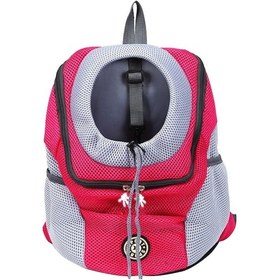 Resim Padalink Küçük Boy Pembe Kedi Köpek Sırt Çantası - Dışarı Çıkarken İçin Havalandırmalı Konforlu Tel Çekerli Tasarım 