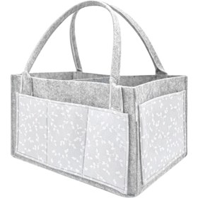 Resim Babyjem Keçe Anne Bebek Bakım Çantası Gri Çiçek - Gri / +0 Ay 