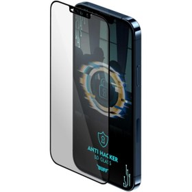 Resim Buff iPhone 13 Pro Max 5d Glass Anti Hacker Ekran Koruyucu 