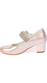 Resim Kiko Kids Cameli Vakko Günlük Kız Çocuk 4 Cm Topuklu Abiye Ayakkabı 