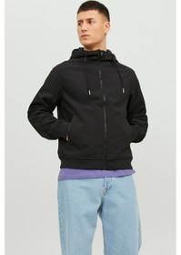 Resim Jack & Jones Erkek Jjebasıc Suya Dayanıklı Softshell Ceket 12236300 Siyah 
