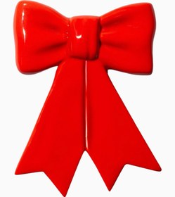 Resim Bow Fiyonk Seramik Kaşıklık - Kırmızı 