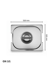 Resim Üret Çelik ÜRET Saplı Gastronom Küvet Kapağı GN 1/1 (53 × 32,5 cm) 