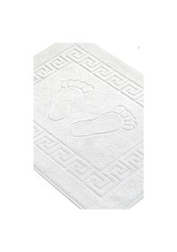 Resim Lavabo Ayak Paspası , Ayak Desenli Paspas , Otel Paspası , Banyo Paspası ,wc Paspası Beyaz 