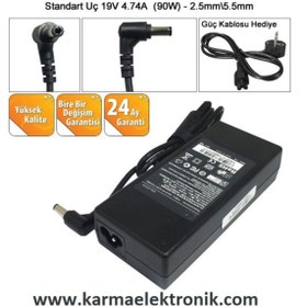 Resim OEM Asus W6f, W6fp, W6k Uyumlu Notebook Adaptör, Şarj Cihazı (90w - 19v 4.74a) 