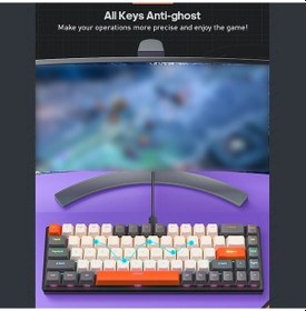 Resim Carrier 68 Tuşlu Mekanik Klavye - Rgb Aydınlatma, 10 Işık Modu, 