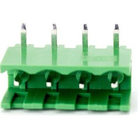 Resim 4 Pin Geçmeli Klemens 90' Erkek 5.08mm Yeşil 