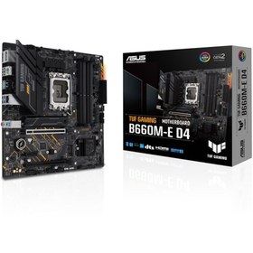 Resim Asus AAAA42ASU0065 ASUS TUF GAMING B660M-E D4 DDR4 5333(OC) HDMI DP mATX 1700P Asus