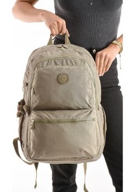 Resim Baginn Unisex Kadın Sırt Çantası Gümlük Kullanıma Uygun Büyük Boy Seyahat Çantası 43 30 Cm Okul Çantası Bej 