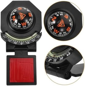 Resim 2 Araç Pusula araç montaj pusulası otomatik pusula araba pusulası Araba navigasyon pusulası Araç dashboard pusulası araba çizgi pusula otomotiv pusulası karın kası Black 