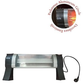 Resim CfR Quartz DM 15 Mini Isıtıcı 1500 W Devrilme Emniyetli Elektrikli Soba Masa Altı Soba 