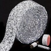 Resim 1 Adet Bling Kristal Taşlı Kurdele, DIY Kendinden Yapışkanlı Taşlı Sticker Kurdele - Düğün Pastaları ve Doğum Günü Süslemeleri İçin 