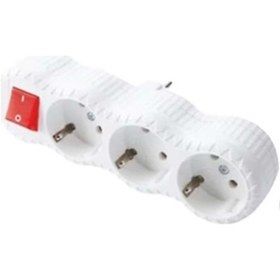 Resim Leva House ALFA ELEKTRİK - 3 LÜ ANAHTARLI FİŞ PRİZ ( GOLYAT ) 