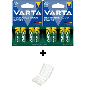 Resim Varta 8 Adet 2100mah Ni-mh Ready To Use Aa Şarjlı Kalem Pil Pil Saklama Kutusu 