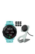Resim Garmin Forerunner 265 GPS Koşu Akıllı Saati (Aqua), Silikon Askılı (Aqua/Siyah) Paket, Taşınabilir Ş 