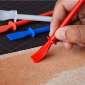 Resim 1 Set Silikon Deri Yapıştırma Spatulası - Dayanıklı, Kolay Kullanılan Uygulayıcı DIY, Boyama ve Deri Projeleri için - Çeşitli Renklerde 