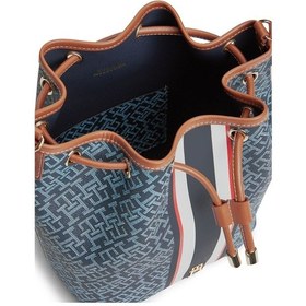 Resim Tommy Hilfiger Th Monoplay Bucket Strıpe Le Kadın Mavi Çanta - Aw0aw18392 
