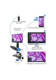 Resim Ece Opto-edu 11.6" Lcd Ekranlı Mikroskop Kamerası 8.0mp Usb Hdmı Wi-fi Bağlantılı 