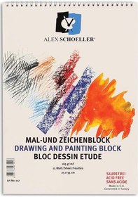 Resim Alex Schöeller 25x35 165gr Spiralli Çizim ve Resim Defteri 017 