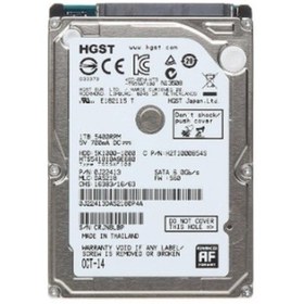 Resim Hgst Travelstar 5K1000 0J22413 2.5" 1 TB SATA 2 HDD 