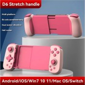 Resim Papajack D6 Pembe-Kablosuz Oyun Denetleyicisi Cep Telefonu Android Ios Için Kolu Pubg Gamepad Joystick Ps4 Anahtarı Için Geri Çekilebilir Bluetooth Gamepad (Yurt Dışından) 