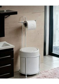 Resim Kovalı Tuvalet Kağıtlığı, Çöp Kovalı Tuvalet Kağıdı, Banyo Çöp Kovası, Tuvalet Kağıtlığı Beyaz 