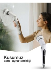 Resim Büro Ev Ofis Arabası Bakımı İçin Şarjlı Portatif Oto Temizleme Fırçası 