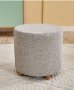 Resim Favora Mario Ahşap Ayaklı Puf - Bej Bej 