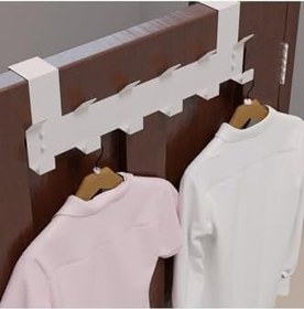 Resim Risingmaber Metal Amerikan Kapı Arkası Beyaz Vidalı Askılık Organizer Askılığı ve Banyo Kapı Arkası Vidalı Askılık MT69B 