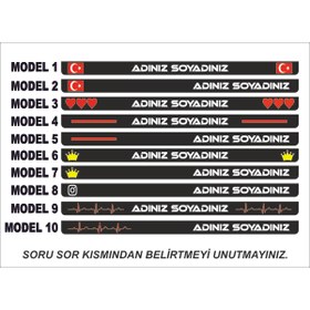 Resim 3ALAZERPLEKSİ Kişiye Özel Lazer Kesim Tak Çıkar Plakalık 