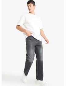 Resim Defacto Baggy Fit Normal Bel Geniş Paça Jean Pantolon G2621ax25aunm36 Antrasit 