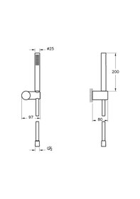 Resim VitrA Suit A4554374 1f El Duş Takımı, Soft Altın Gold 
