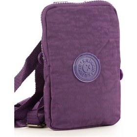 Resim Krinkıl/klinkır İthal Su Geçirmez Omuz Askılı Çapraz Mini Cep Telefon Taşıma Çantası Cüzdan Mor 